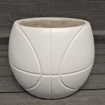 classic basketball design sporty fun -themed appearance spherical fiber clay planter lightweight durable low-maintainence flower pot holiday Villa office decoration garden gym landscaping project for sale