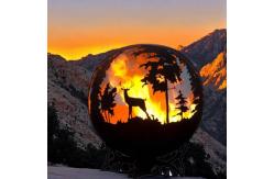China Corten Steel Rust Assembly Required Yes Sphere Steel Fire Pits supplier