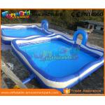 Blue Color Giant Inflatable Water Pools With 680W Air Pump 3 Years Warranty for sale