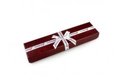 China Red Recycled Paper Jewellery Gift Boxes with Ribbon for Necklace and Pen supplier