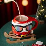 Support Room Space Selection 3D Ceramic Mug With Ergonomic Handle Christmas Ceramic Mug for sale