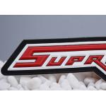 TPU Embossed Two Colour Heat Transfer Clothing Labels With Raised Logo for sale