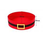 Santa Belt Pattern Felt Cat Cave , 35*35*10 Cm Breathable Felt Cat House for sale