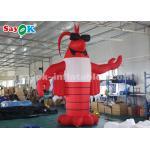 4m Red Outdoor Crawfish Inflatable Cartoon Characters For Lobster Festival for sale