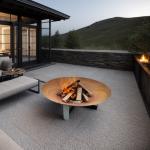 6mm Outdoor Steel Fireplace Cauldron Fire Pit Corten Steel Brazier for sale