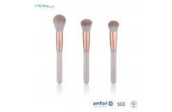 China Synthetic Hair Plastic Handle 3pieces Eyeshadow Blending Brush supplier