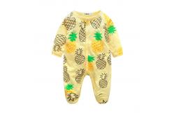 China Custom Pattern Print Newborn Cotton Romper , Organic Cotton Baby Clothes supplier