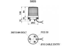 China Ø80mm LED Steady/Flashing Signal Light Improving Visibility by Employing Special Scattering Lens supplier