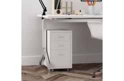 China KD Structure Black Movable 3 Drawers Makeup Storage Cabinet supplier
