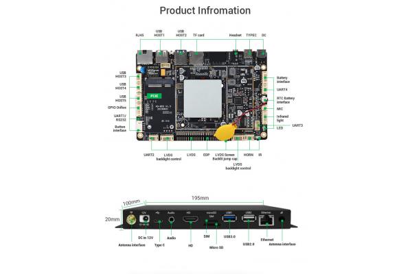 Digital Signage Android Media Player Box Advertising Display Metal Optional RAM