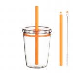 8.5*11.5cm Plastic Cups with Straws for Kids Safe and Eco-Friendly for sale