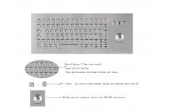 China Vandal Resistant Rugged Industrial Keyboard With Trackball Top Panel supplier
