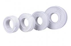 China RoHS Approved White RG6 Coaxial Cable For Video Applications supplier