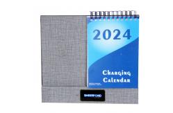 China 2024 Custom 365 Day Calendar Multifunctional Wireless Charging Desk supplier