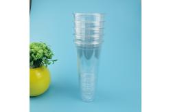 China Stack Up PP Flat Dome Disposable Bubble Tea Cups supplier