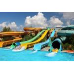 OEM Outdoor Commercial Water Park Swimming Pool Equipment Fiberglass Slide for sale