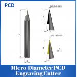 Micro Diameter PCD Engraving Cutter High Precision With MCD CVD Diamond Material for sale