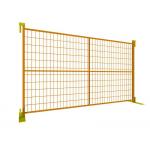 Powder Coated Temporary Mesh Fencing Panels 6ft X 10ft Portable Yellow Green Red For Community Events for sale