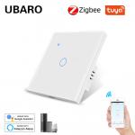 UBARO 86 Type Smart Tuya Zigbee Switch App Remote Control Support Google Assistant Amazon Alexa Yandex Alice for sale