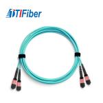 Indoor MPO Trunk Fiber Optic Patch Cord Cable With Female To MPO Female Connector for sale