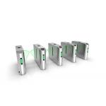 Access Control Glass Flap Turnstile Gate For Business Center CBD Office Buliding