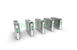 China Access Control Glass Flap Turnstile Gate For Business Center CBD Office Buliding supplier