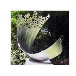 Art Waveform Sculptures Metal Garden Flowers Sculpture Customized Size for sale