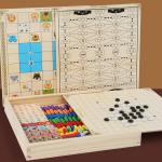Wooden Multifunctional Game Chess Checkers Flying Chess Gomoku for sale
