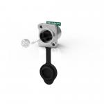 Outdoor 8 Pin Rj45 Waterproof Female Connectors Ethernet D Style Signal Sockets 8P8C RJ45 Panel Connector PCB Board Female for sale