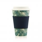 Multicolor Bamboo Fiber Coffee Mug 500ml Biodegradable Reusable Coffee Cups for sale