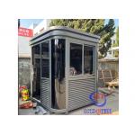 Custom Size & Color Portable Security Guard Cabin Channel Steel Tempered Glass Structure for sale