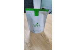 China Biodegradable Matte White Stand Up Pouch Compostable Square Bottom Bag supplier