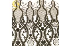 China Customized Black 3D Beaded Lace Mesh Crystal Embroidery Tulle Fabric supplier