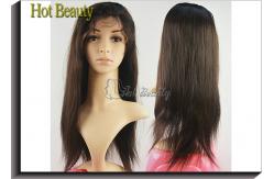 China Straight Remy Human Hair Lace Front Wigs Adjustable Straps No Tangling supplier