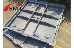 China Double Sealed Ductile Iron Manhole Cover Black Square Storm Drain Cover supplier