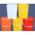 Impact Resistance Square Plastic Bucket with Handle for sale