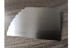 China 0.40mm Silver Brushed Stainless Steel Metal Card Logo Printing supplier