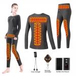China Battery Powered Heated Base Layer Clothing Shirt / Pants For Women manufacturer
