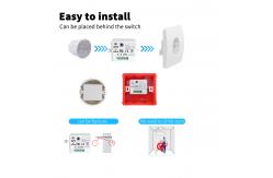 China Wall Light Self Powered Wireless Switch Outdoor Waterproof Push Button Switch supplier
