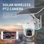 4G WiFi IP Solar Powered Outdoor Sim 2MP 1080P Solar IP PTZ Night Vision Video Surveillance PIR CCTV Farm Solar for sale