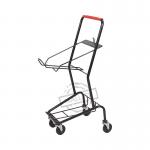 Japan Style 2 Tier Mini Shopping Basket Trolley Cart With 4 Wheels for sale