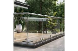 China Rust-Proof Stainless Steel Handrails with Round Plate Cover for Glass Balustrades supplier