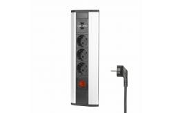 China 3,500 Watts Mountable Power Strip , Desk Power Outlet Inconspicuous Design supplier