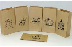 China Customized Flat Bottom Brown Kraft Paper Bags Top Open for Snack supplier