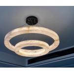 Custom Alabaster L1P Chandelier  Luxury Brass Pendant Hanging Light for sale