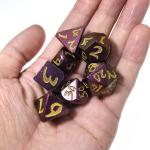 Poker tabl Hand Pouring Dice Set Odorless For Collection Metal Polyhedral Black for sale