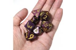 China Metal Polyhedral Dice Set Gaming Dice Manual Light Weight Luxury supplier