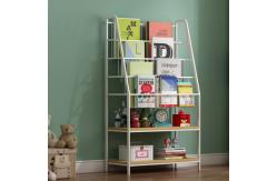 China LH Width 350mm Iron And Wood Shelves , Wood And Iron Bookshelf supplier