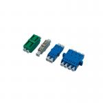 Color Coded Female To Female LC To LC Fiber Adapter Plastic With Flange And Flangeless for sale