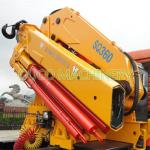 Yellow Cormach 10t Foldable Boom Lorry Mounted Crane for sale